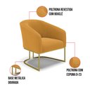 Ver imagem 4 de Sofá Namoradeira e Poltrona Industrial Dourado Stella Bouclê Most D03 - D'Rossi