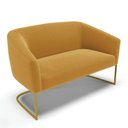 Ver imagem 7 de Sofá Namoradeira e Poltrona Industrial Dourado Stella Bouclê Most D03 - D'Rossi