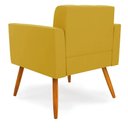 Ver imagem 6 de Poltrona Sala Decorativa Elisa Pé Palito Castanho Veludo Mostarda D03 - D’Rossi