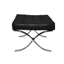 Ver imagem 2 de Banqueta Barcelona Base Cromada Couro Natural Legitimo:preto