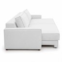 Ver imagem 5 de Sofá Sala de Estar Nilo Retratil Manual Bipartido 230cm 3 Lugares Bouclê Branco m1 - Monari Design