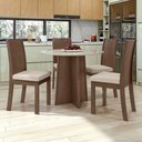 Ver imagem 1 de Conjunto Mesa Celebrare Com Tampo 4 Cadeiras Rinzai Athenas Móveis Lopas