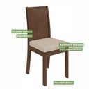 Ver imagem 7 de Conjunto Mesa Celebrare Com Tampo 4 Cadeiras Rinzai Athenas Móveis Lopas