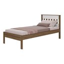 Ver imagem 2 de Cama de Solteiro para Colchão 88 X 188 Cm Multimóveis Nogal Branco