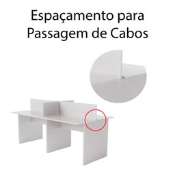 Ilha para Escritório 4 Lugares Cor:bianco - 3 Ilha para Escritório 4 Lugares Cor:bianco - 3