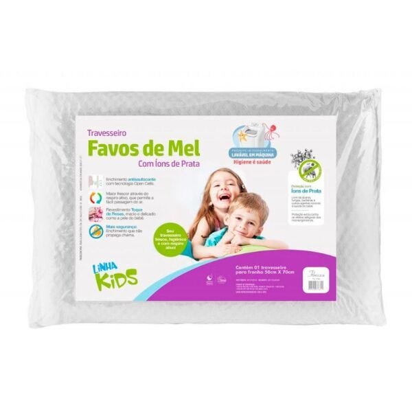 Travesseiro Favos de Mel Kids 3 anos - Fibrasca - 1