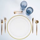 Ver imagem 5 de Kit 12 Pratos Descartáveis para Sobremesa 19cm de Luxo Silverplastic