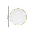 Ver imagem 2 de Kit 12 Pratos Descartáveis para Sobremesa 19cm de Luxo Silverplastic