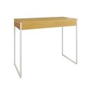 Ver imagem 3 de Aparador Industrial Retangular Califórnia Canela 137x40cm Base Ferro Branco - Cor: Marrom