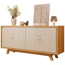 Ver imagem 1 de Aparador Buffet para Sala de Jantar 4 Portas 180cm Junia D05 Cedro Off White - Lyam Decor