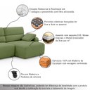 Ver imagem 7 de Sofá Sala de Estar Polo Retrátil Reclinável Bipartido 200cm 2 Lugares Bouclê Verde Claro M1 - Monari