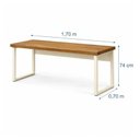 Ver mais imagens de Mesa Escritório em L 1,70x1,50m Extensível Armário Misto 3 Gavetas Cor Nogal Sevilha / Champanhe