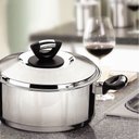 Ver imagem 2 de Caçarola Solar Baquelite Rasa em Aço Inox Fundo Triplo com Tampa e Alças de Baquelite 20cm 2.9 L Tra