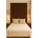 Ver imagem 2 de Cabeçeira Dominó 2,60 Altura e 1,60 Largura Modulos Colantes:Suede Marrom Escuro