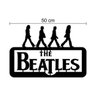Escultura De Parede Cortada a Laser MDF Preto The Beatles - 2