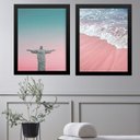 Ver imagem 1 de Kit 2 Quadros Rio de Janeiro - Candy Colors 45x34cm - com Vidro:moldura Preta