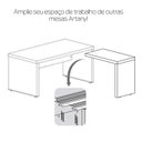 Ver imagem 6 de Escrivaninha Mesa Escritório em L Executiva 158,5cm Tamburato Marrom/Nogal/Preto Artany