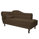 Ver imagem 3 de Kit Diva Recamier Juliana 185cm Lado Direito e 01 Poltrona Classic Suede Marrom - Amarena Móveis