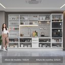 Ver imagem 4 de Armário de Cozinha Completa 340cm Branco/branco Veludo Lux Madesa 02 Branco/branco Veludo