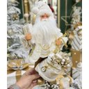 Ver imagem 2 de Boneco Papai Noel de Natal em Pé Champanhe 30cm