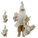 Ver imagem 3 de Boneco Papai Noel de Natal em Pé Champanhe 30cm