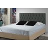 Cabeceira Painel Dubai Deluxe Estofada Queen Size Cinza - 1,60 metros - 1