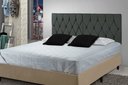 Ver imagem 1 de Cabeceira Painel Dubai Deluxe Estofada Queen Size Cinza - 1,60 metros