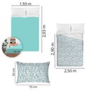 Ver imagem 5 de Jogo de Cama King Size Percal 200 Fios 100% Algodão Estampado Verde Geométrico