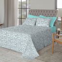 Ver imagem 4 de Jogo de Cama King Size Percal 200 Fios 100% Algodão Estampado Verde Geométrico