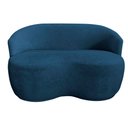 Ver imagem 3 de Namoradeira Decorativa Beatriz Orgânica Bouclé Azul Marinho