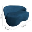 Ver imagem 7 de Namoradeira Decorativa Beatriz Orgânica Bouclé Azul Marinho