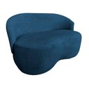 Ver imagem 2 de Namoradeira Decorativa Beatriz Orgânica Bouclé Azul Marinho