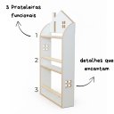 Ver imagem 5 de Nicho Prateleira Casinha City em MDF Branco – Quarto Infantil