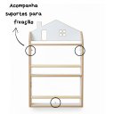 Ver imagem 4 de Nicho Prateleira Casinha City em MDF Branco – Quarto Infantil