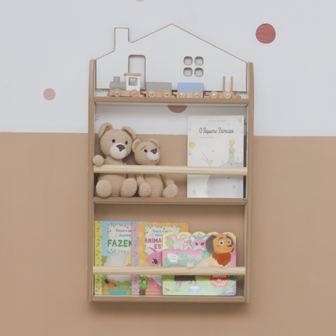 Nicho Prateleira Casinha City em Mdf Branco – Quarto Infantil