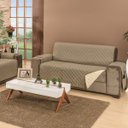 Ver imagem 2 de Protetor Para Sofá de 4 lugares King Manu Caqui e Palha