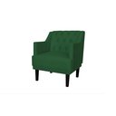 Ver imagem 1 de Poltrona Decorativa Alice Suede Verde Pés Madeira Ms Decor