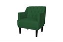 Ver imagem 1 de Poltrona Decorativa Alice Suede Verde Pés Madeira Ms Decor