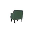 Ver imagem 2 de Poltrona Decorativa Alice Suede Verde Pés Madeira Ms Decor