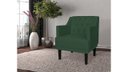 Ver imagem 3 de Poltrona Decorativa Alice Suede Verde Pés Madeira Ms Decor