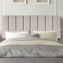 Ver imagem 1 de Painel Estofada Carla 140CM Casal Courino Bege - D A DECOR