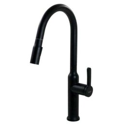 Misturador Monocomando Gourmet Extensível Preto Fosco - 1