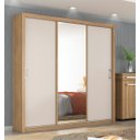 Ver imagem 5 de Guarda Roupa Casal C/ Espelho 3 Portas Deslizantes 2 Gavetas 5 Prateleiras 4 Cabideiros Residence de