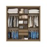 Guarda Roupa Casal C/ Espelho 3 Portas Deslizantes 2 Gavetas 5 Prateleiras 4 Cabideiros Residence de - 3