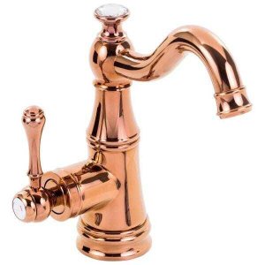 Torneira Misturador Monocomando Bica Baixa Rose Gold Crystal MV20CRG