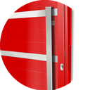Ver imagem 2 de Porta Pivotante Alumínio Lambril Miraggio c/Puxador e.Vermelho 100 Brimak