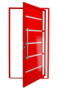 Ver imagem 1 de Porta Pivotante Alumínio Lambril Miraggio c/Puxador e.Vermelho 100 Brimak