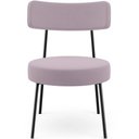 Ver imagem 3 de Kit 02 Poltronas Decorativas para Sala de Estar Base Fixa Londres L02 Suede Rosê - Lyam