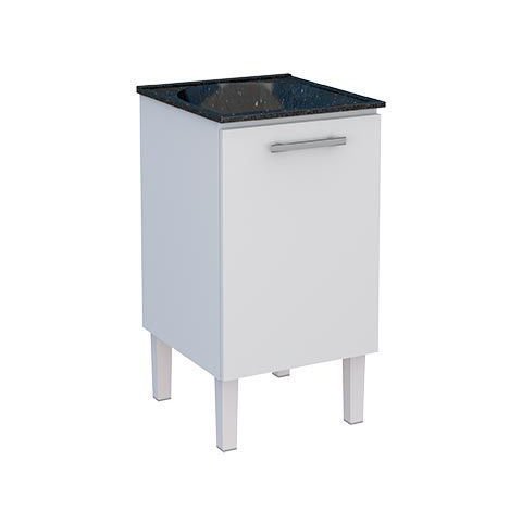 Gabinete de Aço para Lavanderia 47cmtanque Preto Cozimax:branco