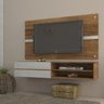 Painel para TV 130cm Combo Sorento Canela com Off Bianco - MiraRack Móveis - 2